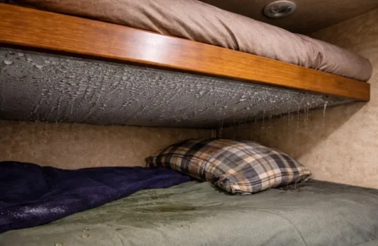RV Bunk Bed with Condensation