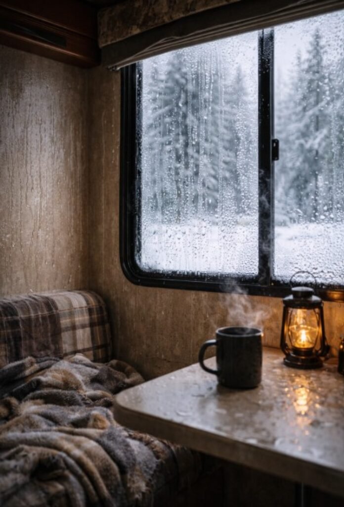 Condensation build up on RV windows and walls