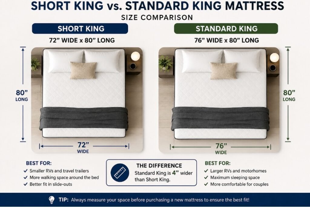 Short King vs. standard king mattress
