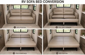 RV Sofa bed conversion