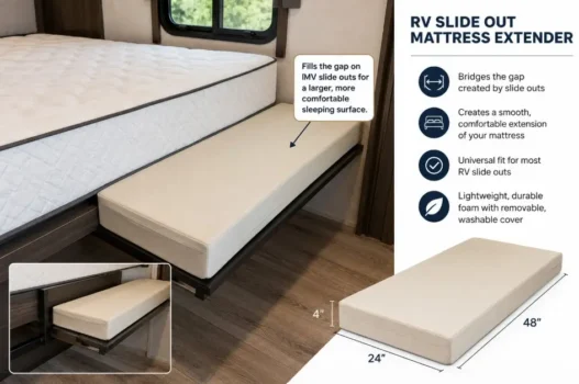 Gap solution for an RV slide-out bed