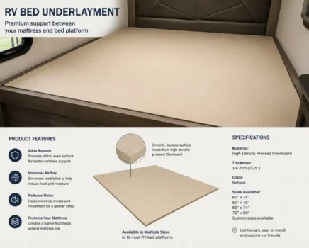 Underlayment for RV camper