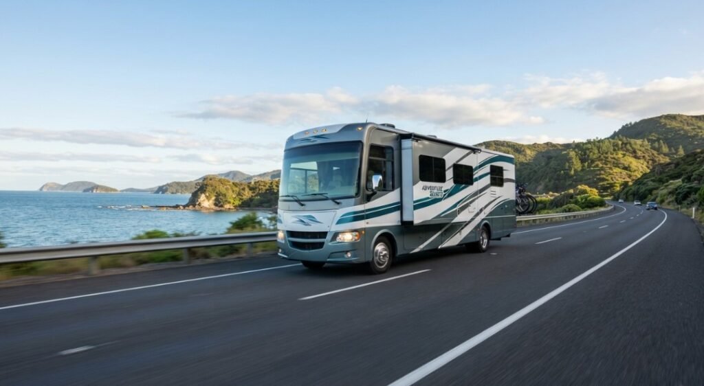RV driving on the open road