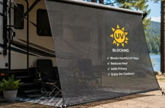 UV blocking RV awning shade screen